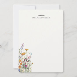 Personalisiert Chic floral Elegante Note Card Mitteilungskarte