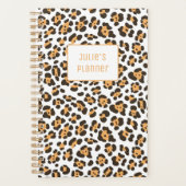 Personalisiert Chic Girl Leopard Musterplaner Planer (Vorderseite)