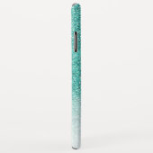 Personalisiert Chic Girly Aquamarin Green Ombre Gl Case-Mate iPhone Hülle (Hinten/Rechts)