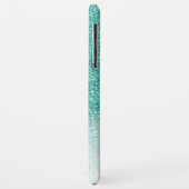 Personalisiert Chic Girly Aquamarin Green Ombre Gl Case-Mate iPhone Hülle (Hinten/Links)