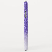 Personalisiert Chic Girly Lila Ombre Glitzer Case-Mate iPhone Hülle (Hinten/Rechts)