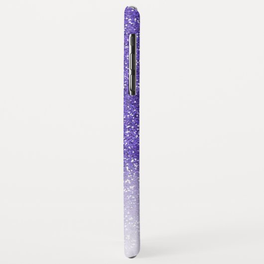 Personalisiert Chic Girly Lila Ombre Glitzer Case-Mate iPhone Hülle (Hinten/Links)