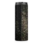Personalisiert Chic Gold Confetti Thermosbecher (Rückseite)