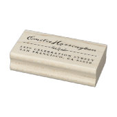 Personalisiert Chic Handgeschriebener Name Rückgab Gummistempel (Stempel)