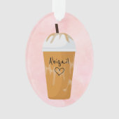 Personalisiert Chic Iced Coffee Holiday Weihnachte Ornament (Vorderseite)