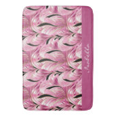 Personalisiert Chic Luxury Pink Glam Muster Badematte (Vorderseite Vertikal)