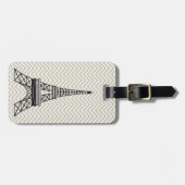 Personalisiert Chic Paris Eiffel Tower Gepäckmarke Gepäckanhänger (Vorderseite horizontal)