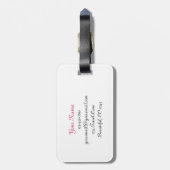 Personalisiert Chic Paris Eiffel Tower Gepäckmarke Gepäckanhänger (Rückseite vertikal)