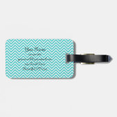 Personalisiert Chic Paris Eiffel Tower Zickzack Gepäckanhänger (Rückseite horizontal)