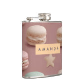 Personalisiert Chic Pastel Macaron Muster Flachmann (Rechts)