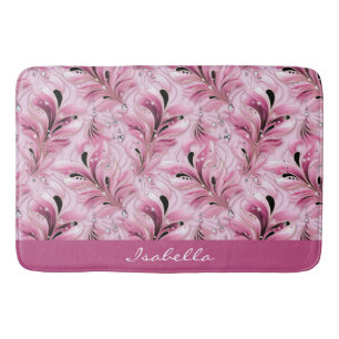 Personalisiert Chic Pink Glam Luxus-Muster Badematte