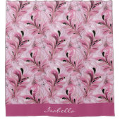 Personalisiert Chic Pink Glam Luxus-Muster Duschvorhang (Vorderseite)