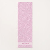 Personalisiert Chic Pink Leopard Yogamatte (Vorderseite)