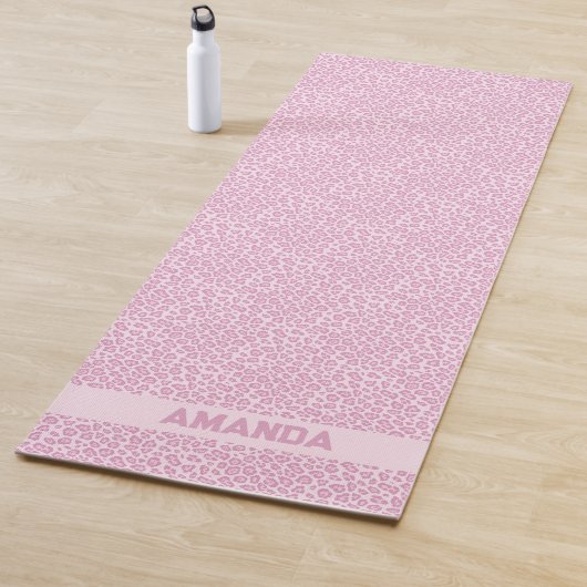Personalisiert Chic Pink Leopard Yogamatte (Beispiel)