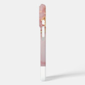 Personalisiert Chic Pink Marble Gold Case-Mate iPhone Hülle (Rückseite / Links)