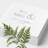 Personalisiert, Chic Real Foil Mr. und Mrs. Weddin Servietten Mit Folie