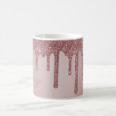 Personalisiert Chic Rose Gold Sparkone Glitzer Tro Kaffeetasse (Mittel)