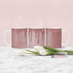 Personalisiert Chic Rose Gold Sparkone Glitzer Tro Kaffeetasse<br><div class="desc">Personalisiert Chic Rose Gold Sparkle Glitzer Tropfen Tasse. Sie trinken mit Luxus und sollten es sich vorstellen! Einfach mit Ihrem eigenen Namen und Ihren eigenen Details anpassen.</div>