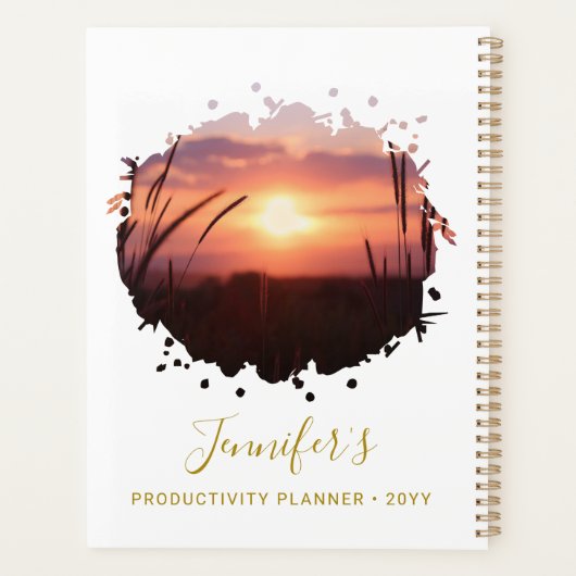 Personalisiert Chic Splash Foto Planer (Rückseite)