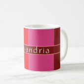 Personalisiert Chic Striping Kaffeetasse (VorderseiteRechts)