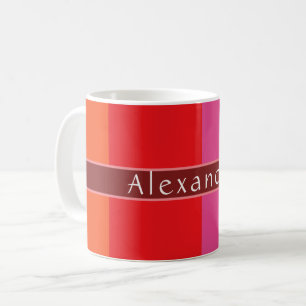 Personalisiert Chic Striping Kaffeetasse