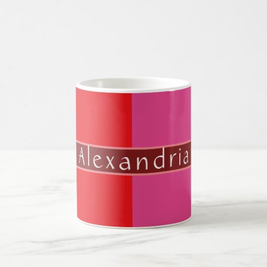 Personalisiert Chic Striping Kaffeetasse (Mittel)