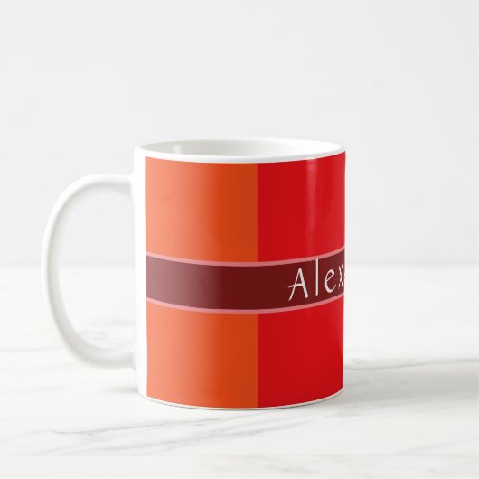 Personalisiert Chic Striping Kaffeetasse (Links)