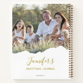 Personalisiert Chic Torn Foto Dankesblatt Notizblock (Rückseite)