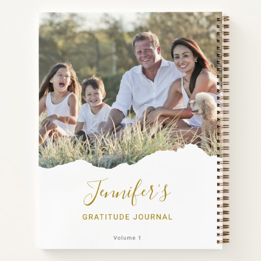 Personalisiert Chic Torn Foto Dankesblatt Notizblock (Rückseite)