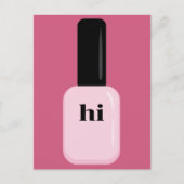 Personalisiert Chic Trendy Modern Pink Nail Polnis Postkarte (Vorderseite)