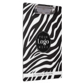 Personalisiert Chic Zebra Print Custom Company Log Klemmbrett (Rechts)
