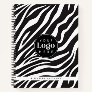 Personalisiert Chic Zebra Print Custom Company Log Notizblock
