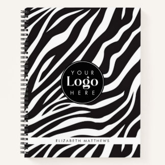 Personalisiert Chic Zebra Print Custom Company Log Notizblock