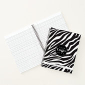 Personalisiert Chic Zebra Print Custom Company Log Notizblock (Innenseite)
