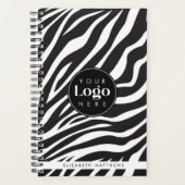 Personalisiert Chic Zebra Print Custom Company Log Planer (Vorderseite)