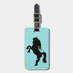 Personalisiert Chic Zickzack Horse Gepäcksmarke Gepäckanhänger