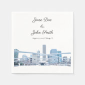 Personalisiert Chicago Cocktail Napkin Serviette (Vorderseite)