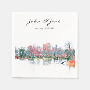 Personalisiert Chicago Jackson Park Cocktail Napki Serviette