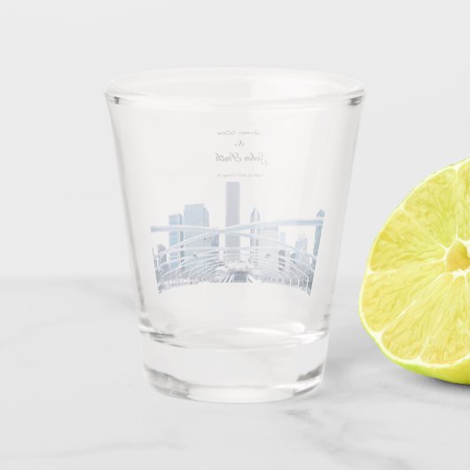 Personalisiert Chicago Shot Glass Schnapsglas (Rückseite)