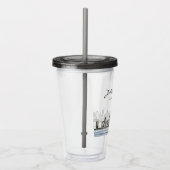 Personalisiert Chicago Skyline Acryltrinkbecher (Rechts)