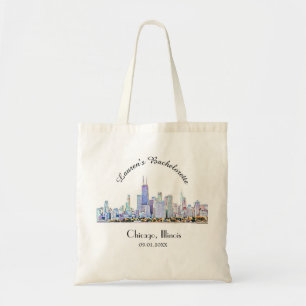 Personalisiert Chicago Skyline Bachelorette Tragetasche