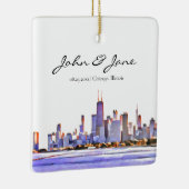 Personalisiert Chicago Skyline Keramikornament (Rechts)