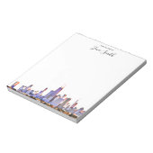 Personalisiert Chicago Skyline Notepad Notizblock (Rotiert)