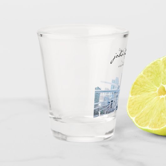 Personalisiert Chicago Skyline Schnapsglas (Links)