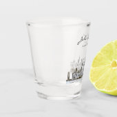 Personalisiert Chicago Skyline Shot Glass Schnapsglas (Links)