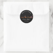 Personalisiert Chicago Skyline Wedding Runder Aufkleber (Tasche)