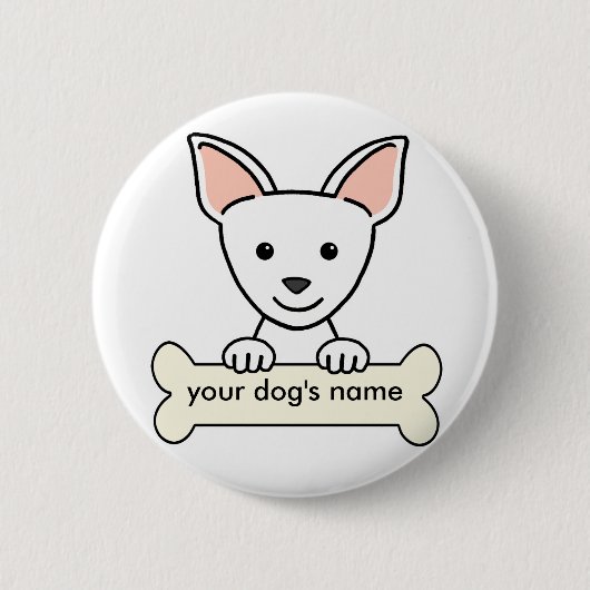 Personalisiert Chihuahua Button (Vorderseite)