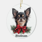 Personalisiert Chihuahua Keramik Ornament (Links)