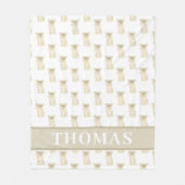 Personalisiert Chihuahua (langhaarig, Fawn) Fleecedecke (Vorderseite)