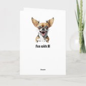 Personalisiert Chihuahua Puns Happy Birthday Karte (Rückseite)